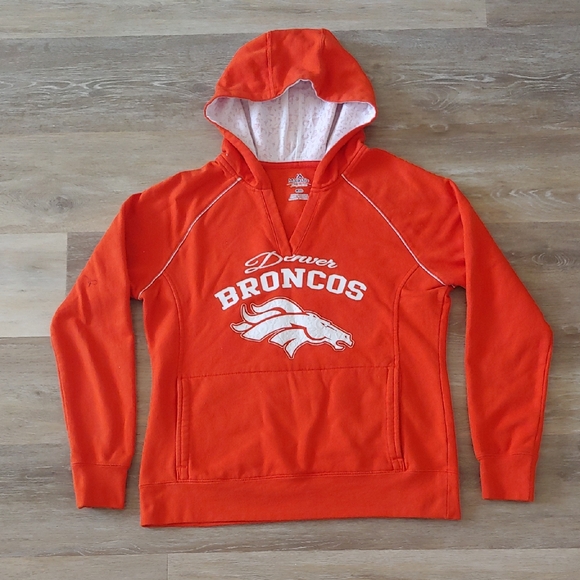 Majestic NFL Denver Broncos Women's Pullover Hoodie Orange Size L - Picture 1 of 6